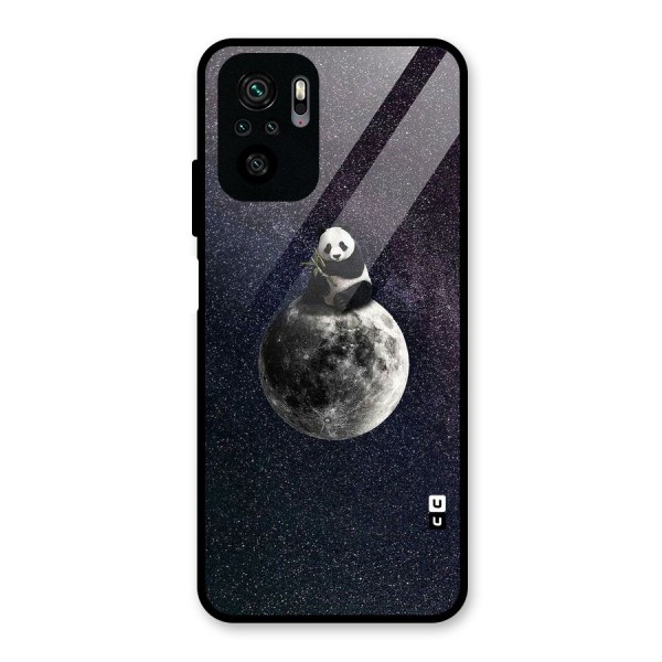 Panda Space Glass Back Case for Redmi Note 10