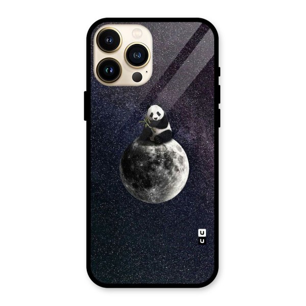 Panda Space Glass Back Case for iPhone 13 Pro Max