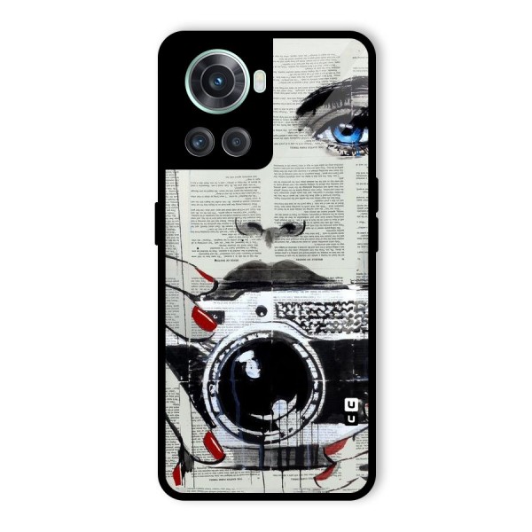 Paper Face Beauty Glass Back Case for OnePlus 10R