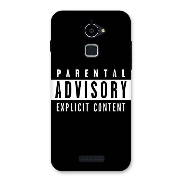 Parental Advisory Label Back Case for Coolpad Note 3 Lite