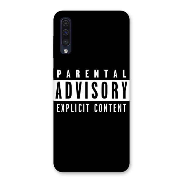 Parental Advisory Label Back Case for Galaxy A50