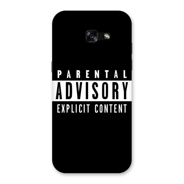 Parental Advisory Label Back Case for Galaxy A5 2017