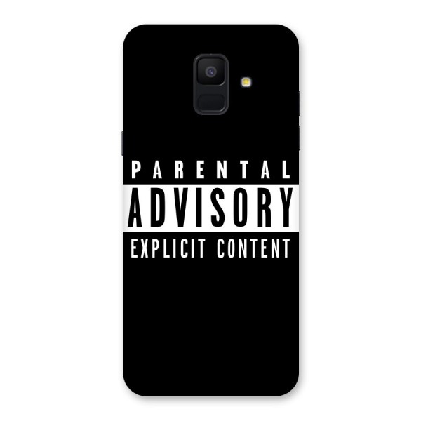 Parental Advisory Label Back Case for Galaxy A6 (2018)