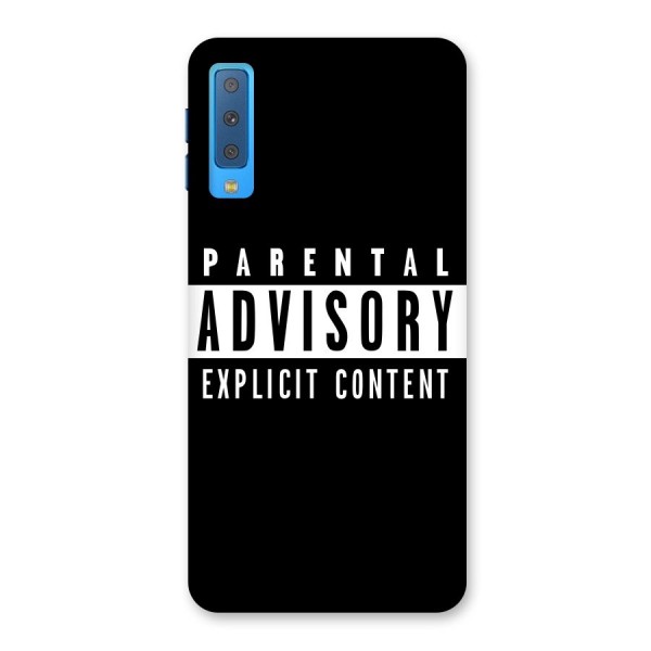 Parental Advisory Label Back Case for Galaxy A7 (2018)