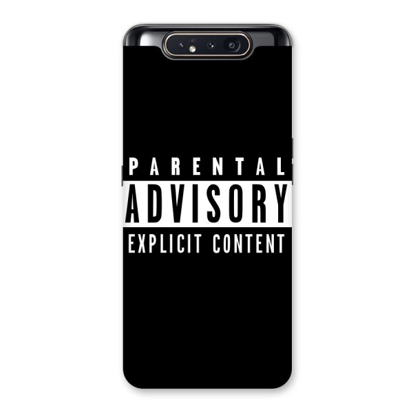 Parental Advisory Label Back Case for Galaxy A80