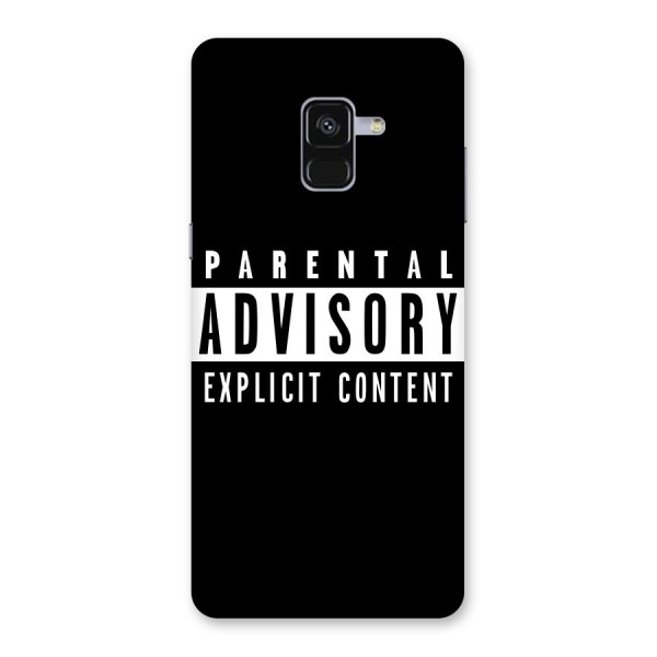 Parental Advisory Label Back Case for Galaxy A8 Plus