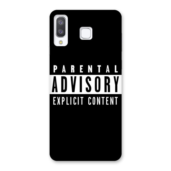 Parental Advisory Label Back Case for Galaxy A8 Star