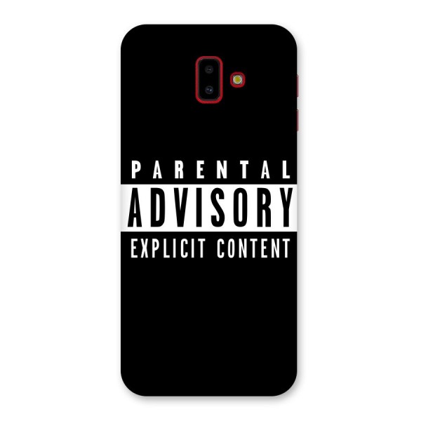 Parental Advisory Label Back Case for Galaxy J6 Plus