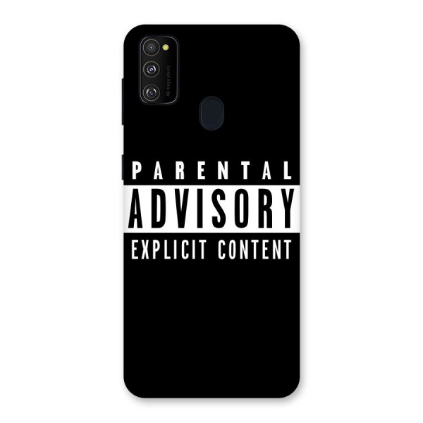 Parental Advisory Label Back Case for Galaxy M30s