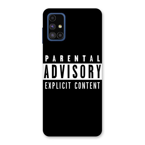 Parental Advisory Label Back Case for Galaxy M51