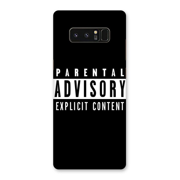 Parental Advisory Label Back Case for Galaxy Note 8