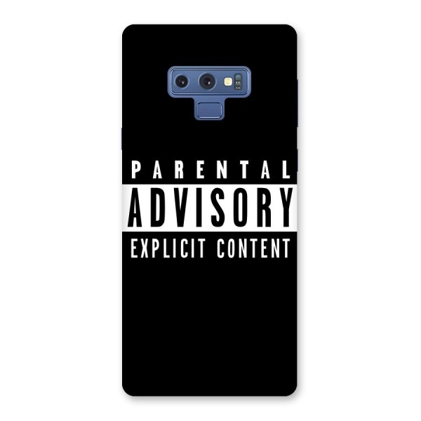 Parental Advisory Label Back Case for Galaxy Note 9