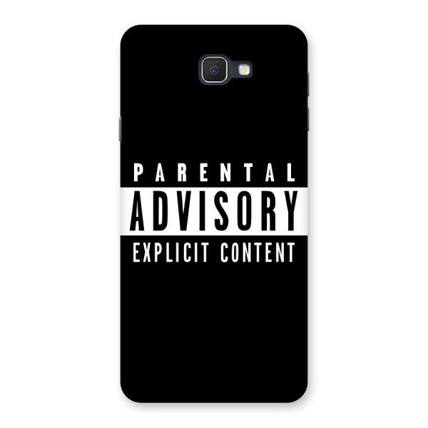 Parental Advisory Label Back Case for Galaxy On7 2016