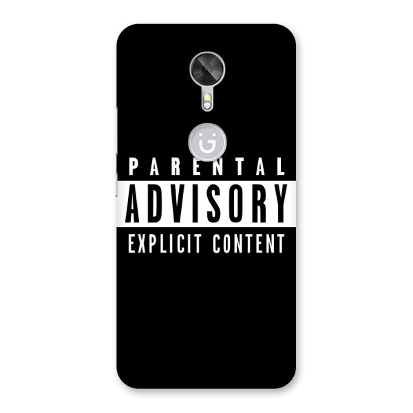 Parental Advisory Label Back Case for Gionee A1