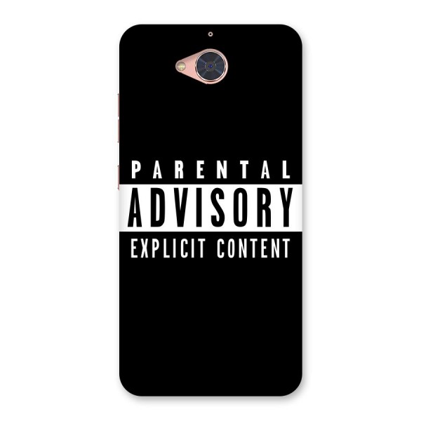 Parental Advisory Label Back Case for Gionee S6 Pro