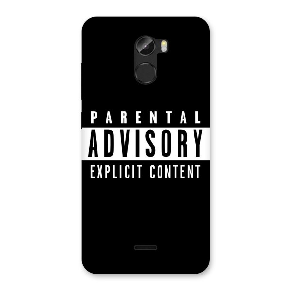 Parental Advisory Label Back Case for Gionee X1