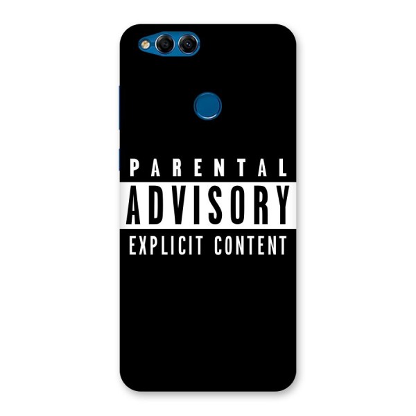 Parental Advisory Label Back Case for Honor 7X