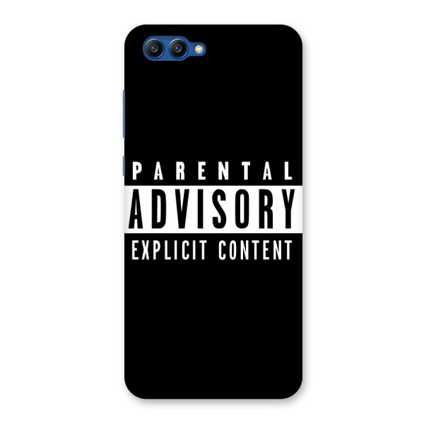 Parental Advisory Label Back Case for Honor View 10