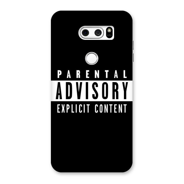 Parental Advisory Label Back Case for LG V30