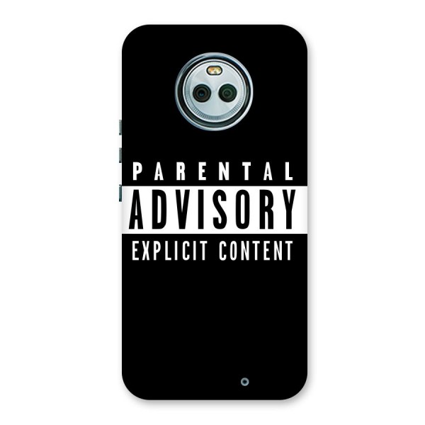 Parental Advisory Label Back Case for Moto X4