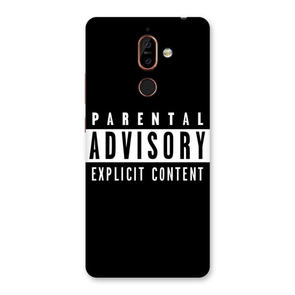 Parental Advisory Label Back Case for Nokia 7 Plus