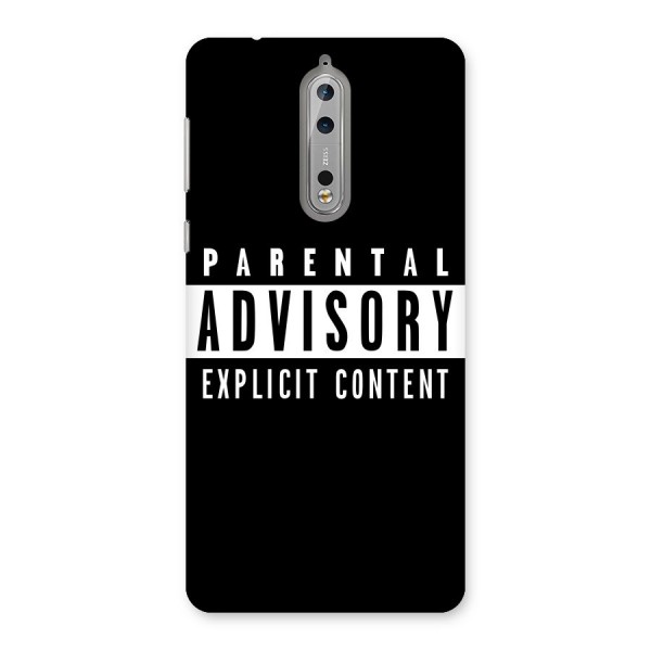 Parental Advisory Label Back Case for Nokia 8