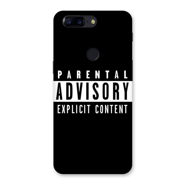 Parental Advisory Label Back Case for OnePlus 5T
