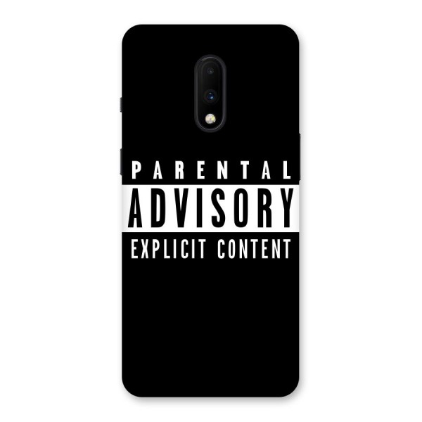 Parental Advisory Label Back Case for OnePlus 7