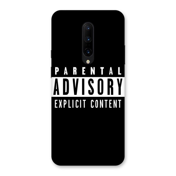 Parental Advisory Label Back Case for OnePlus 7 Pro