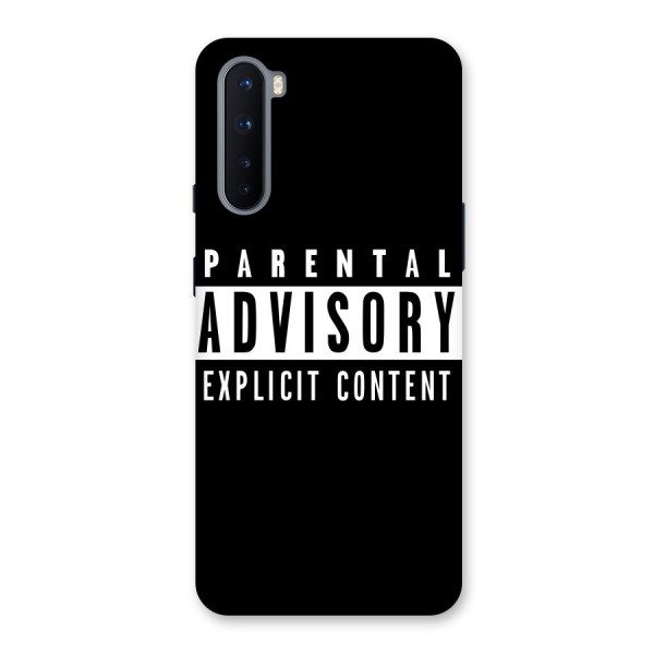 Parental Advisory Label Back Case for OnePlus Nord
