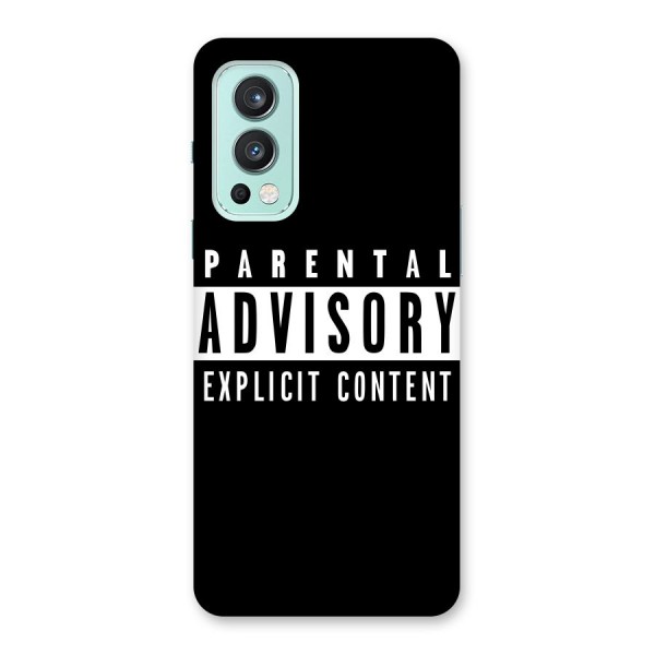 Parental Advisory Label Back Case for OnePlus Nord 2 5G