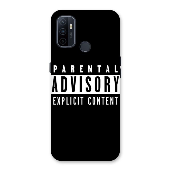 Parental Advisory Label Back Case for Oppo A53