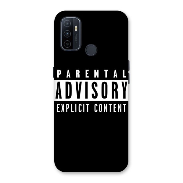 Parental Advisory Label Back Case for Oppo A53