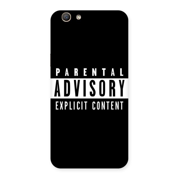 Parental Advisory Label Back Case for Oppo A59