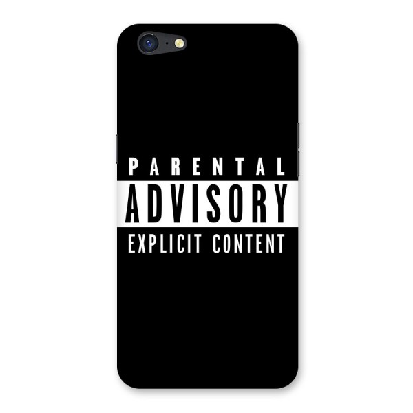 Parental Advisory Label Back Case for Oppo A71