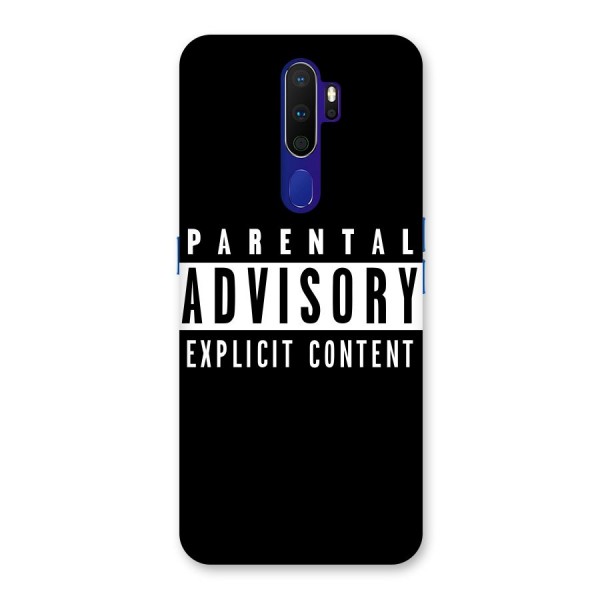 Parental Advisory Label Back Case for Oppo A9 (2020)