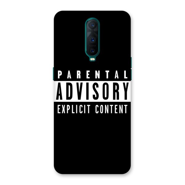 Parental Advisory Label Back Case for Oppo R17 Pro