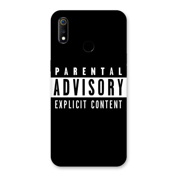 Parental Advisory Label Back Case for Realme 3