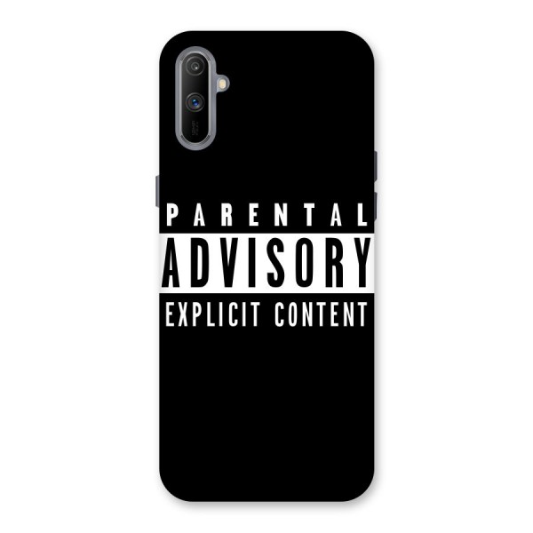 Parental Advisory Label Back Case for Realme C3