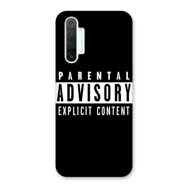 Parental Advisory Label Back Case for Realme X3