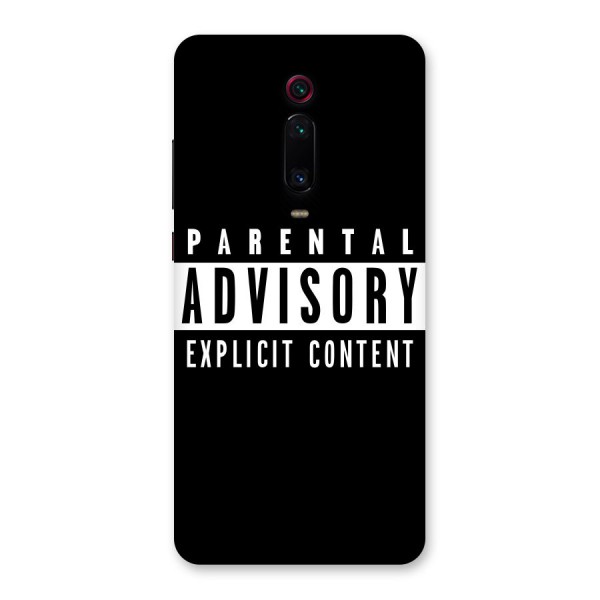 Parental Advisory Label Back Case for Redmi K20 Pro