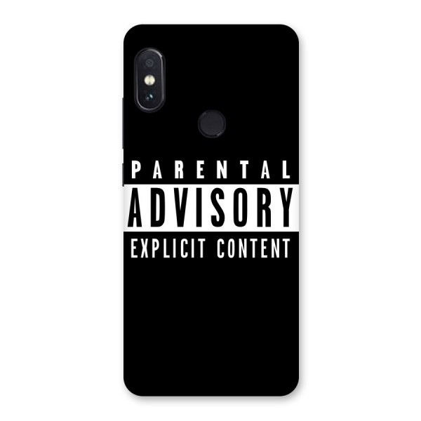 Parental Advisory Label Back Case for Redmi Note 5 Pro