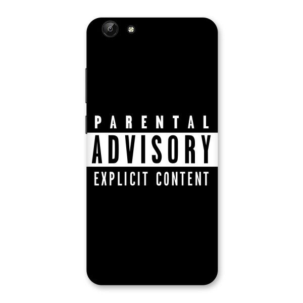 Parental Advisory Label Back Case for Vivo Y69