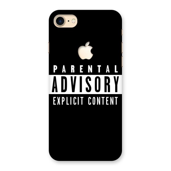 Parental Advisory Label Back Case for iPhone 7 Apple Cut