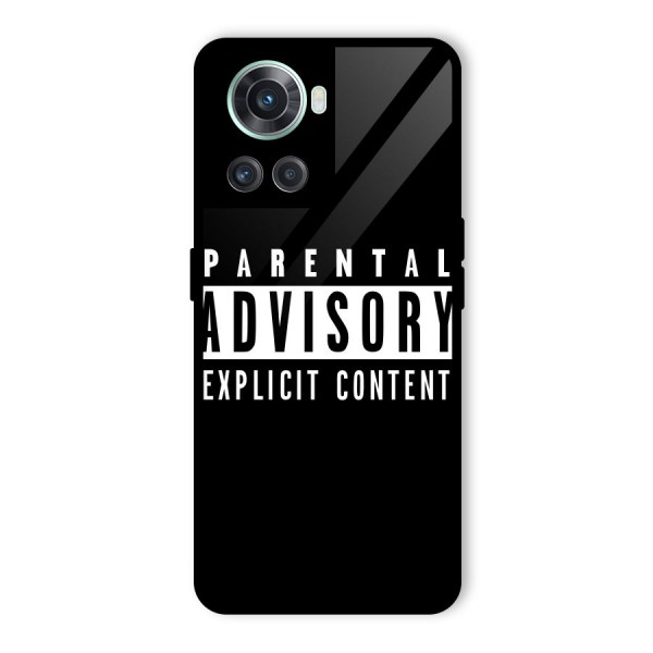 Parental Advisory Label Glass Back Case for OnePlus 10R