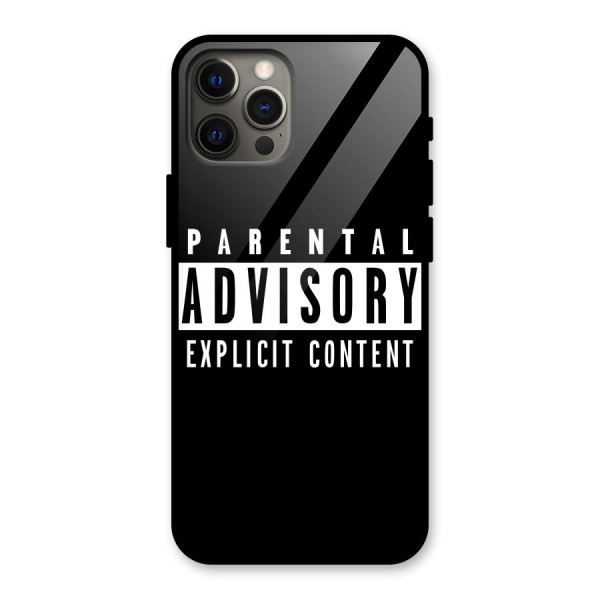 Parental Advisory Label Glass Back Case for iPhone 12 Pro Max