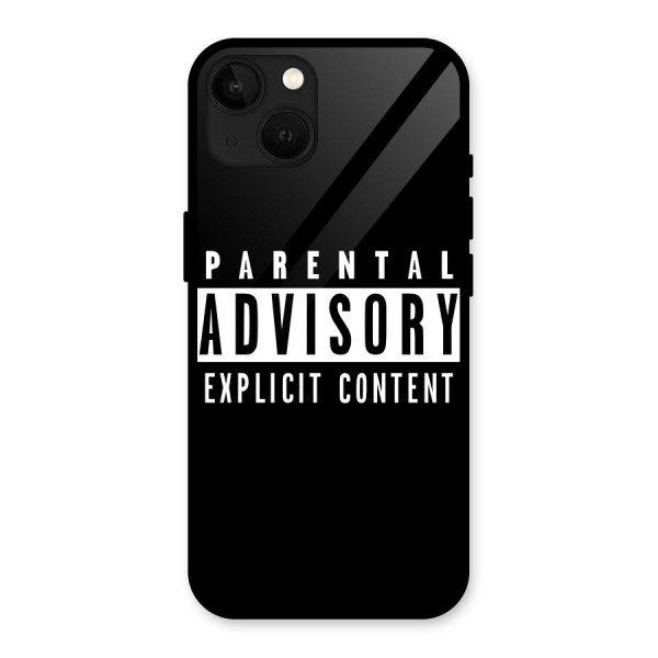 Parental Advisory Label Glass Back Case for iPhone 13