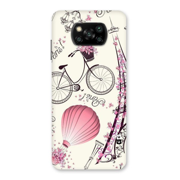 Paris Clipart Back Case for Poco X3