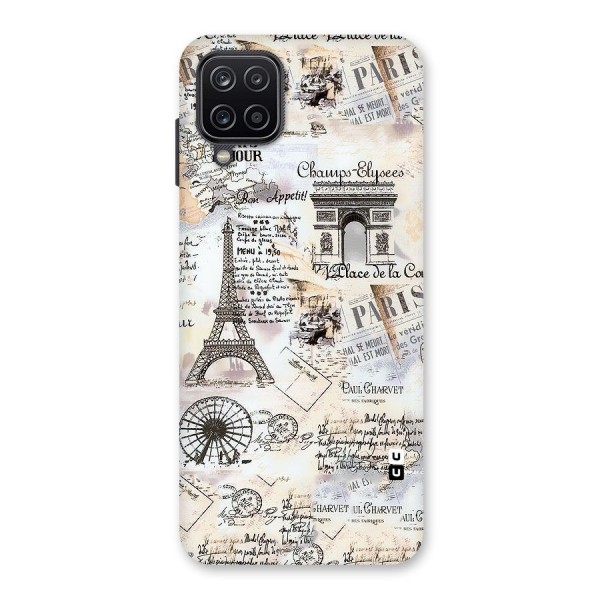 Paris Paper Back Case for Galaxy A12