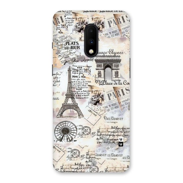 Paris Paper Back Case for OnePlus 7